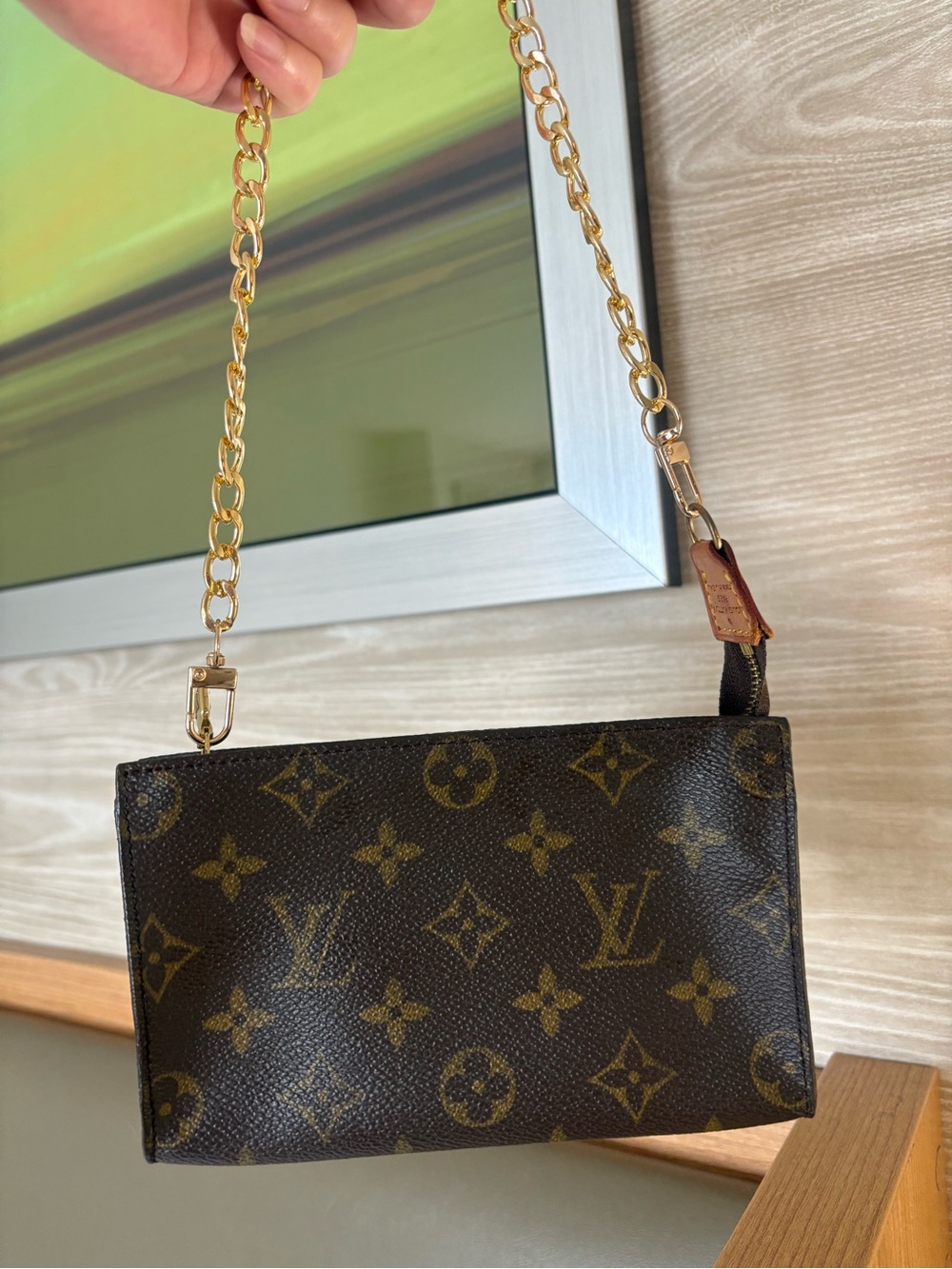 Auth LOUIS VUITTON Monogram Bucket PM Accessory Pouch